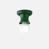 Glazed ceramic flush mount ceiling light close detail view 92