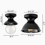 Glazed ceramic flush mount ceiling light further product image 94