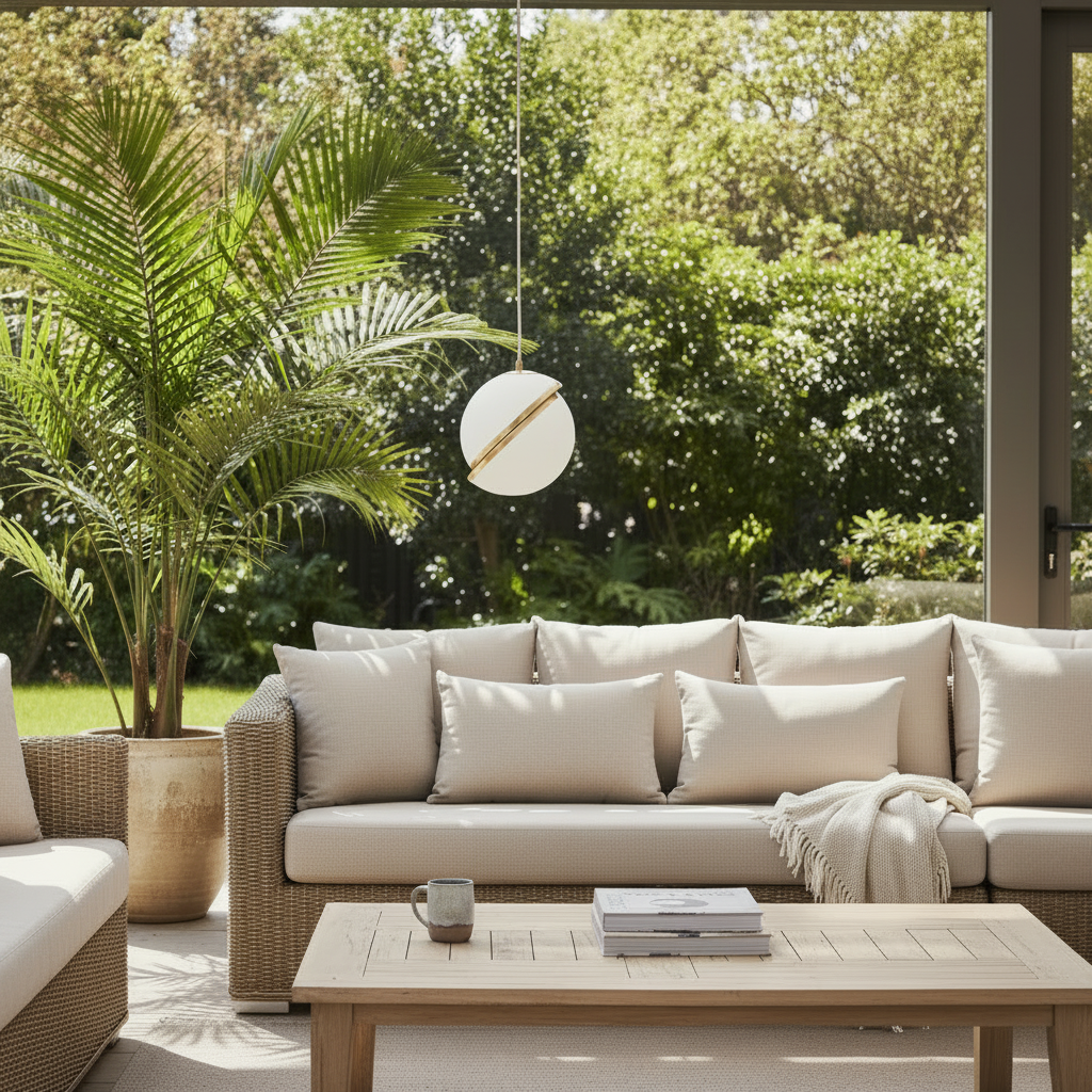 Elegant Orbit Pendant Light with Opal Glass Globes for Kitchen Dining