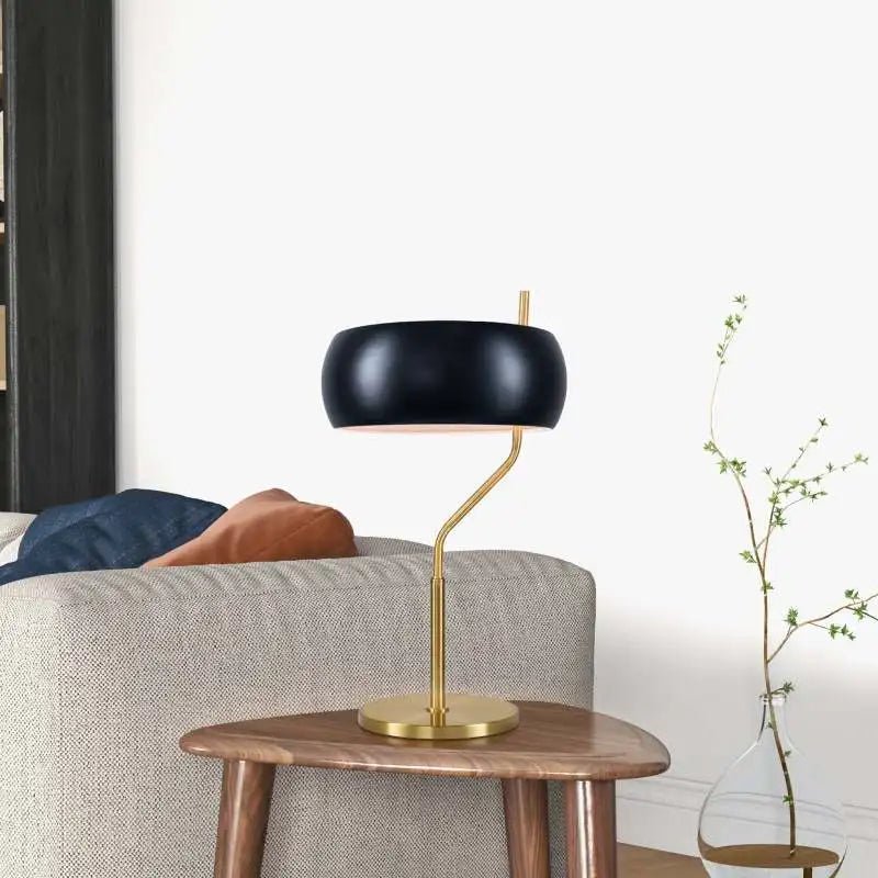 Gold Base Table Lamp with LED Light - Modern Design for Stylish Ambiance - LED Table Lamp - Hurbane Home