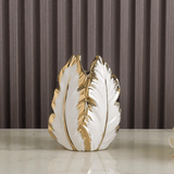 Gold Ceramic Vase – Nordic Luxury Painted Decor for Living Room - Hurbane Home