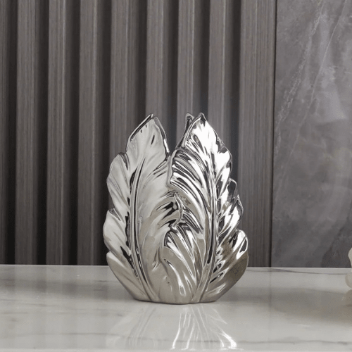 Gold Ceramic Vase – Nordic Luxury Painted Decor for Living Room - Hurbane Home