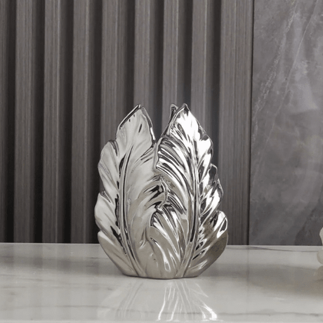 Gold Ceramic Vase – Nordic Luxury Painted Decor for Living Room - Hurbane Home