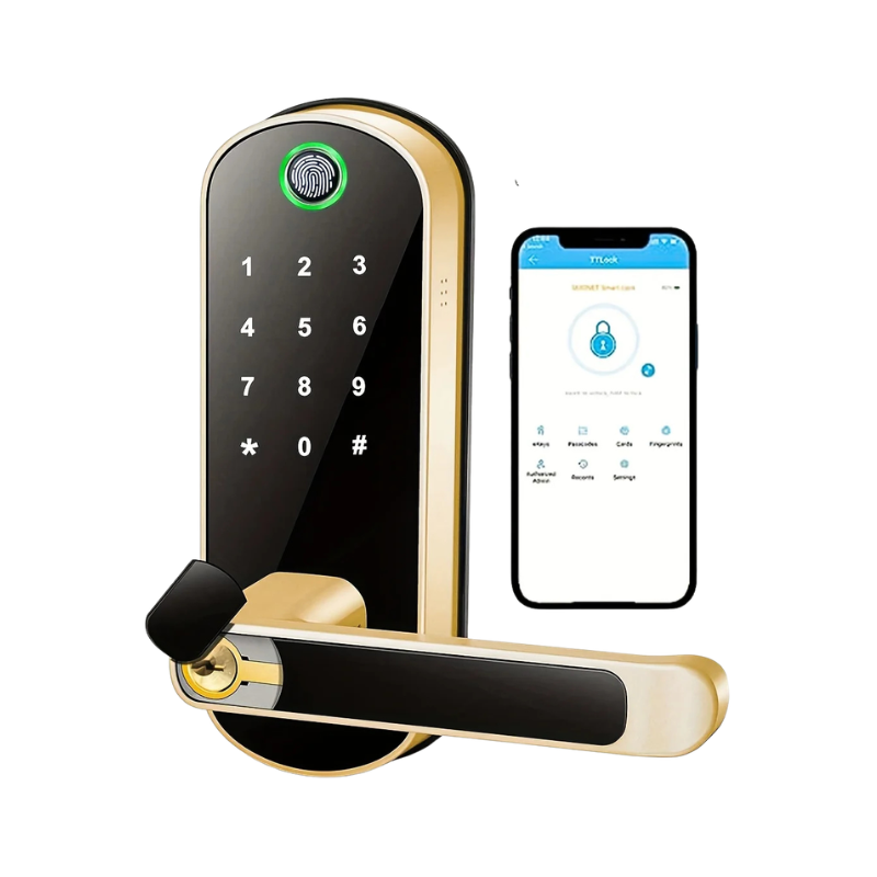 fingerprint door lock aluminum alloy keyless smart access system