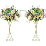 Elegant gold flower vase wedding centerpiece stand