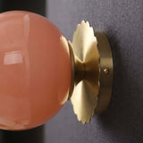 White opal globe wall sconce standing 7.1 inches from the wall, view 12