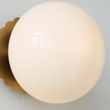 White opal globe wall sconce standing 7.1 inches from the wall, view 18