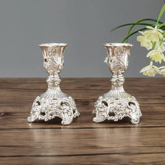 Gold Metal Candlesticks Holders - Elegant Home Decor for Romantic Ambiance - metal candle holder - Hurbane Home