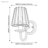 Line drawing giving the sconce width 6 in and height 11 in
