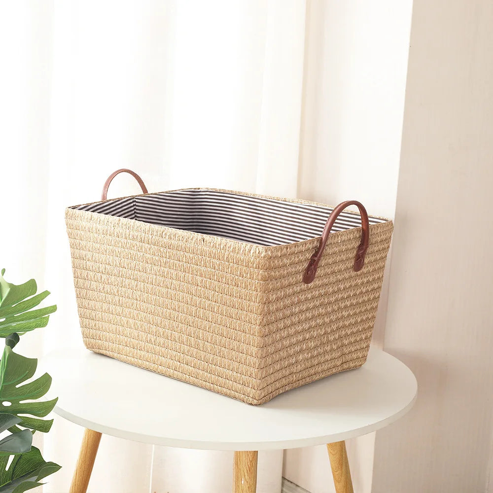 Wicker Laundry Basket – Foldable Rattan Style Storage Basket Large.