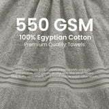 Premium Bath Towel Sets – 100% Egyptian Cotton, 550 GSM, 4 and 8-Piece Sets