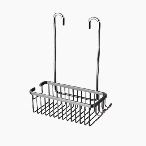 No-Drill Bathroom Shower Rack - Space-Saving Organizer for Toiletries and Essentials