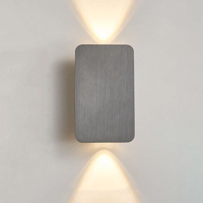 Grey finish option of the rectangular up and down wall sconce