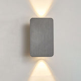 Grey finish option of the rectangular up and down wall sconce