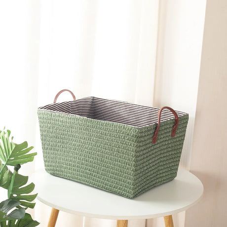 Wicker Laundry Basket – Foldable Rattan Style Storage Basket Large.