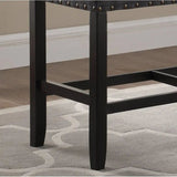 Grey Fabric Dining Bench - Upholstered Counter Height for Bedroom & Pub Seating - upholstered bedroom bench - Hurbane Home