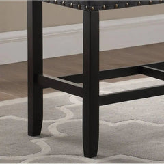 Grey Fabric Dining Bench - Upholstered Counter Height for Bedroom & Pub Seating - upholstered bedroom bench - Hurbane Home