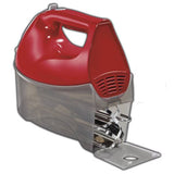 Single hand mixer stored neatly in snap-on case