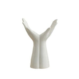 Hand Shaped Flower Vase – Porcelain Palm Tabletop Ceramic Holder - Hurbane Home