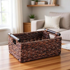 Handwoven Rattan Baskets - Wicker Storage Solution with Eco - Friendly Design - wicker storage baskets - Hurbane Home