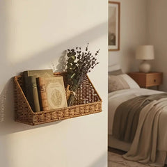 Hanging Basket with Hooks - Space - Saving Woven Storage Solution for Home - Wooven Storage Baskets - Hurbane Home