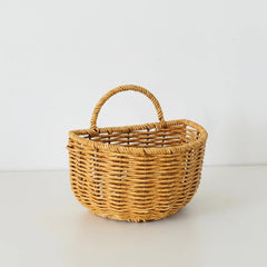 Hanging Basket with Hooks - Woven Storage Hamper for Organizing Laundry - Wooven Storage Baskets - Hurbane Home