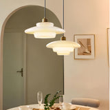 Hanna Art Deco Glass Pendant Light Modern Creamy Style Hanging Lamp