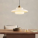 Hanna Art Deco Glass Pendant Light Modern Creamy Style Hanging Lamp