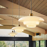 Hanna Art Deco Glass Pendant Light Modern Creamy Style Hanging Lamp