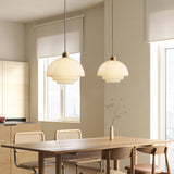 Hanna Art Deco Glass Pendant Light Modern Creamy Style Hanging Lamp