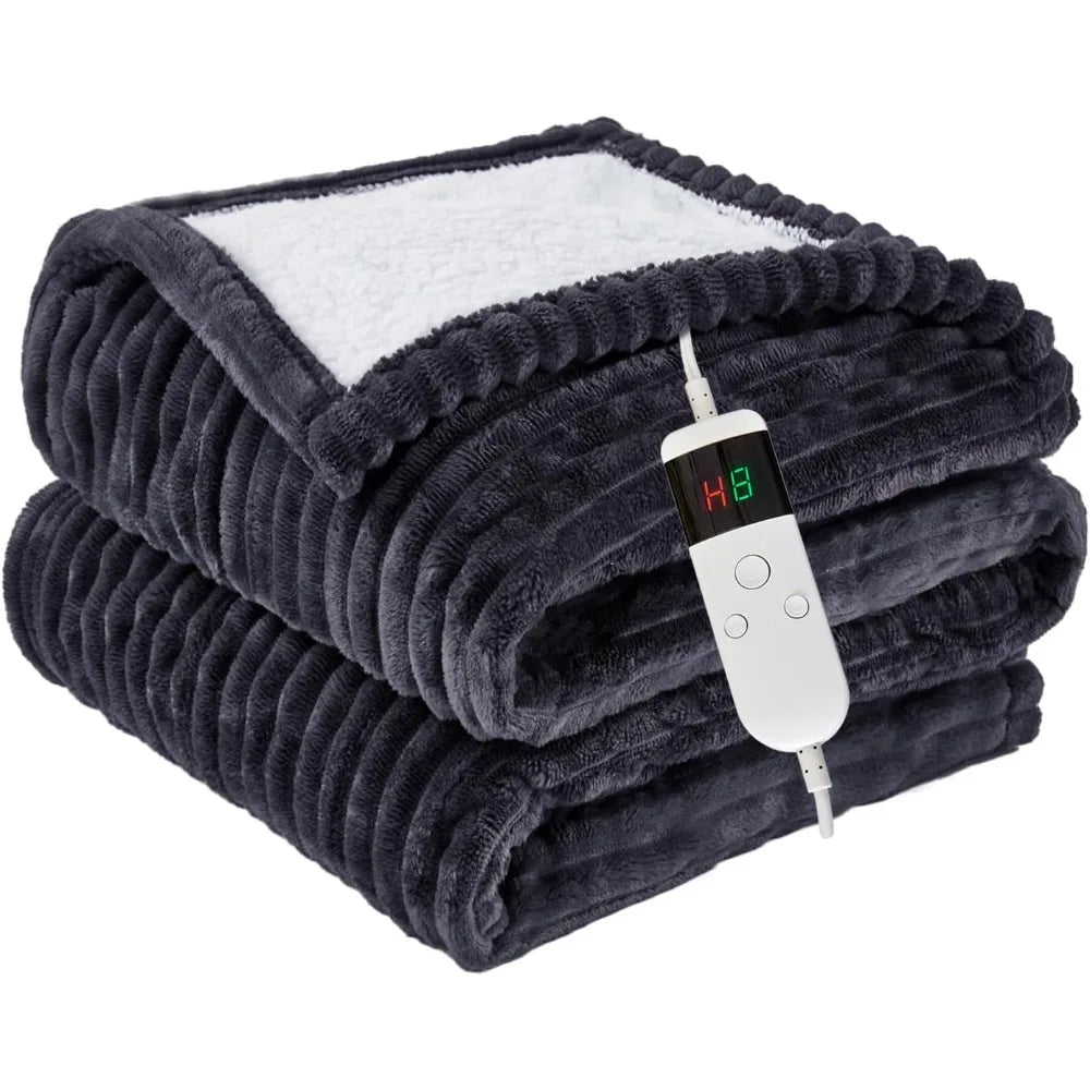 Heated Blanket - Premium Electric Throw for Fast Warmth and Comfort - electric heated blanket - Hurbane Home