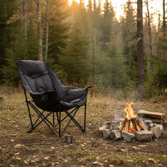 Heavy Duty Camping Chair - 400 lbs Capacity, Foldable, Portable Outdoor Seating - Folding Camping Chair - Hurbane Home