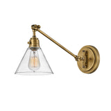 Adjustable Swing-Arm Wall Sconce with Conical Metal Shade, UL Listed