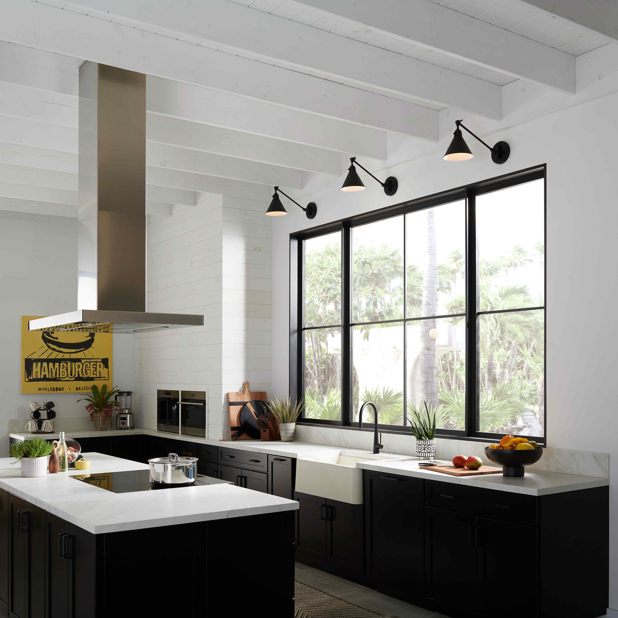 Adjustable Swing-Arm Wall Sconce with Conical Metal Shade, UL Listed