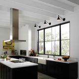 Adjustable Swing-Arm Wall Sconce with Conical Metal Shade, UL Listed