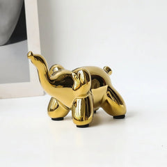 Home Decor Items - Balloon Dog Statue: Small Shelf Decor & Living Room Art - Ceramic Animal Sculptures - Hurbane Home