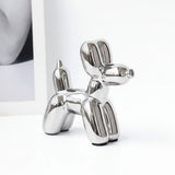Home Decor Items - Balloon Dog Statue: Small Shelf Decor & Living Room Art - Ceramic Animal Sculptures - Hurbane Home