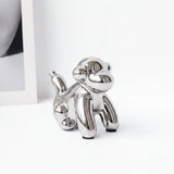 Home Decor Items - Balloon Dog Statue: Small Shelf Decor & Living Room Art - Ceramic Animal Sculptures - Hurbane Home
