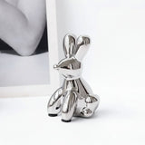 Home Decor Items - Balloon Dog Statue: Small Shelf Decor & Living Room Art - Ceramic Animal Sculptures - Hurbane Home