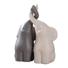 Home Decor Items - Unique Elephant Figurines for Living Room Display - Ceramic Animal Sculptures - Hurbane Home