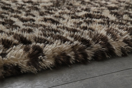 Home luxury fluffy area rug adding warmth to bedroom floor