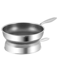 Honeycomb Non Stick Pan – 316L Stainless Steel Induction Frying Pan - Hurbane Home