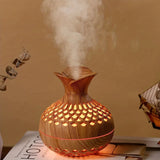 Humidifier Cool Mist – 300ml Wood Vase Ultrasonic Essential Oil Diffuser - Hurbane Home