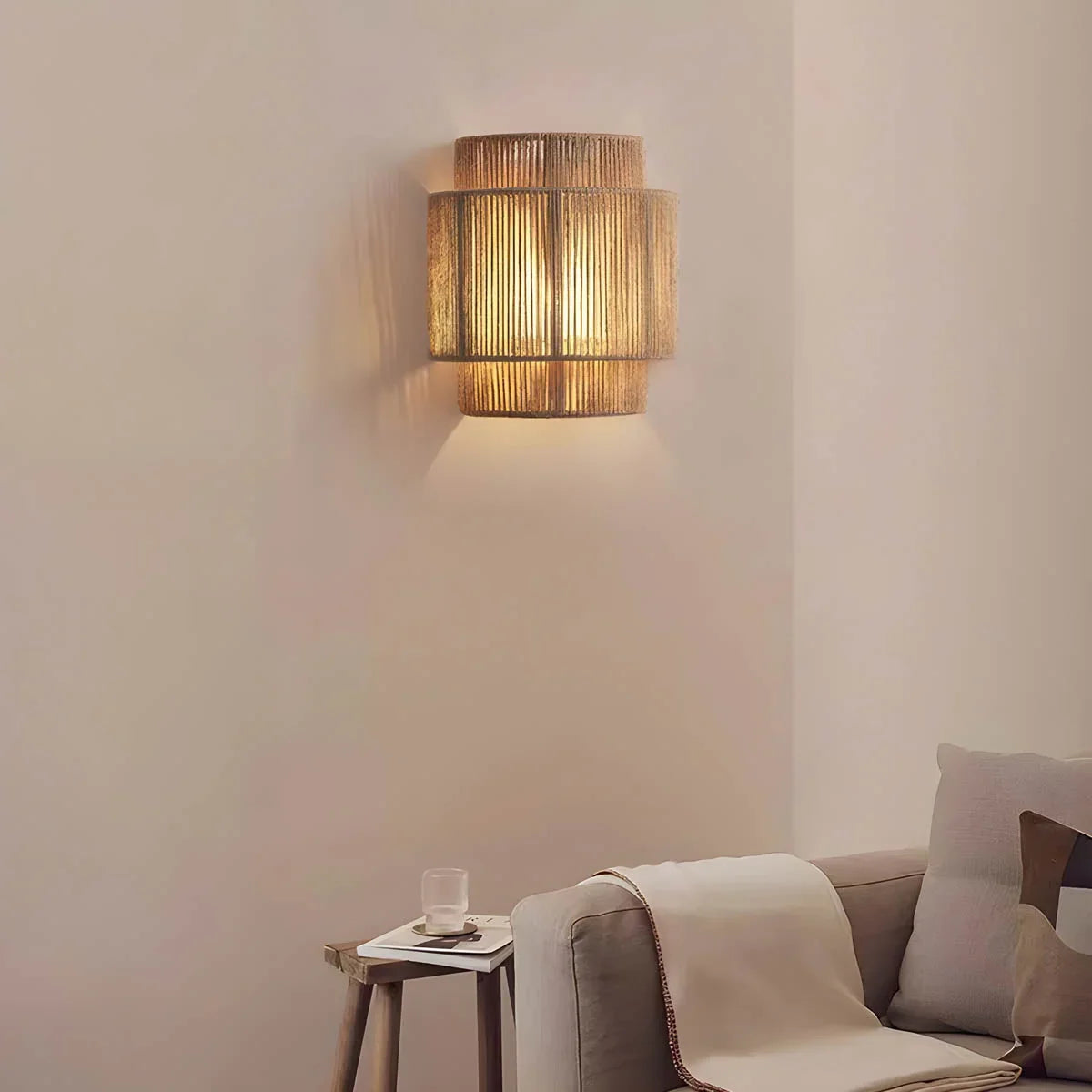 Elenorra Sakura Wall Lamp Rope 10in x 9in Warm Light