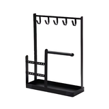 Jewelry Hanging Organizer – Multifunctional Metal Stand for Earrings Necklaces Bracelets