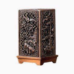Incense Burner - Square Xiangyun Alloy Plum Blossom Aromatherapy Decor - Hurbane Home