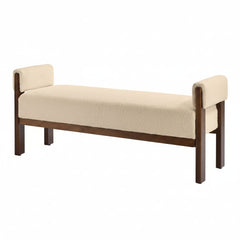 Indoor Cushioned Bench - Elegant Upholstered Design for Bedroom Seating Comfort - upholstered bedroom bench - Hurbane Home