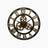 industrial gear wall clock with bamboo wood and exposed cogs