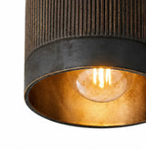 Industrial ribbed metal flush mount ceiling light colour option view 21
