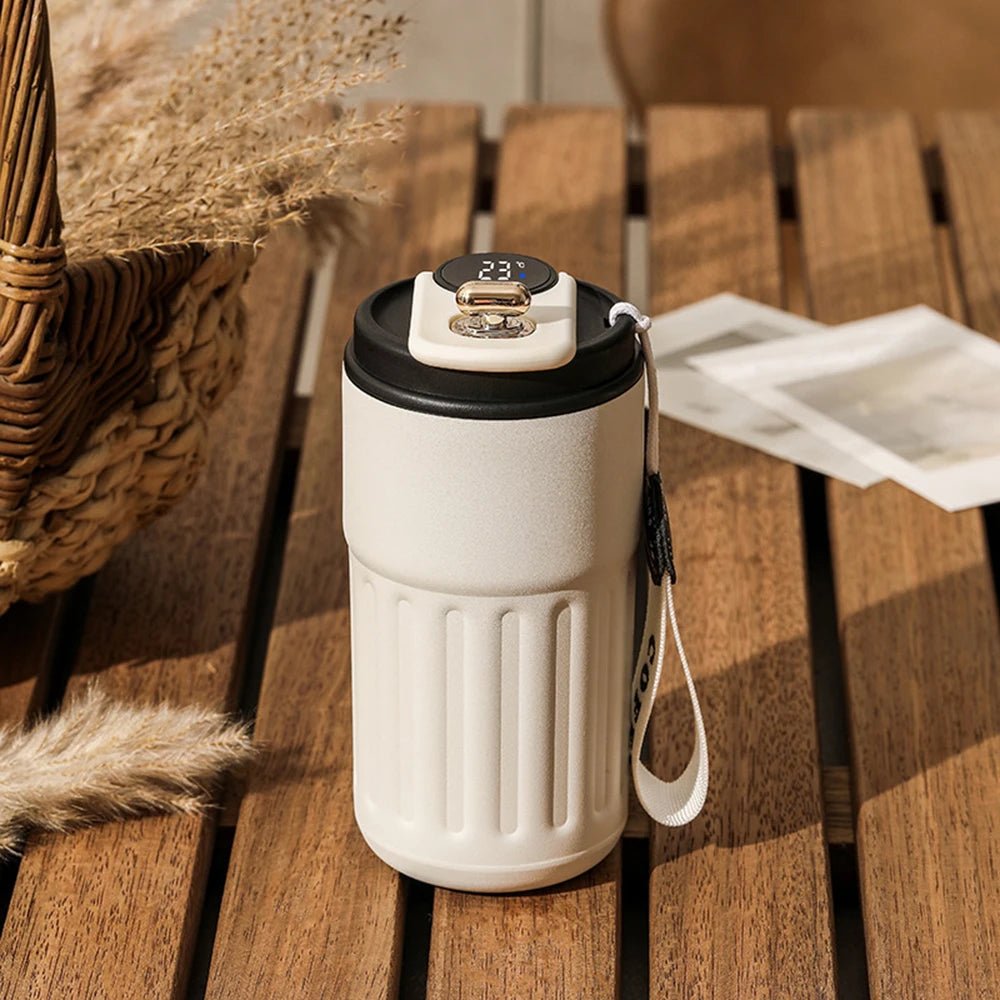 Insulated Coffee Cup – Smart Temperature Display 316 Stainless Steel Mug - Hurbane Home